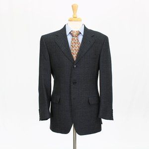 Zaharoff 40R Navy Solid 3-Button Sport Coat Blazer Jacket V370